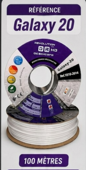 REVOLUTION CABLE 100M RG6 CUIVRE GALAXY-20