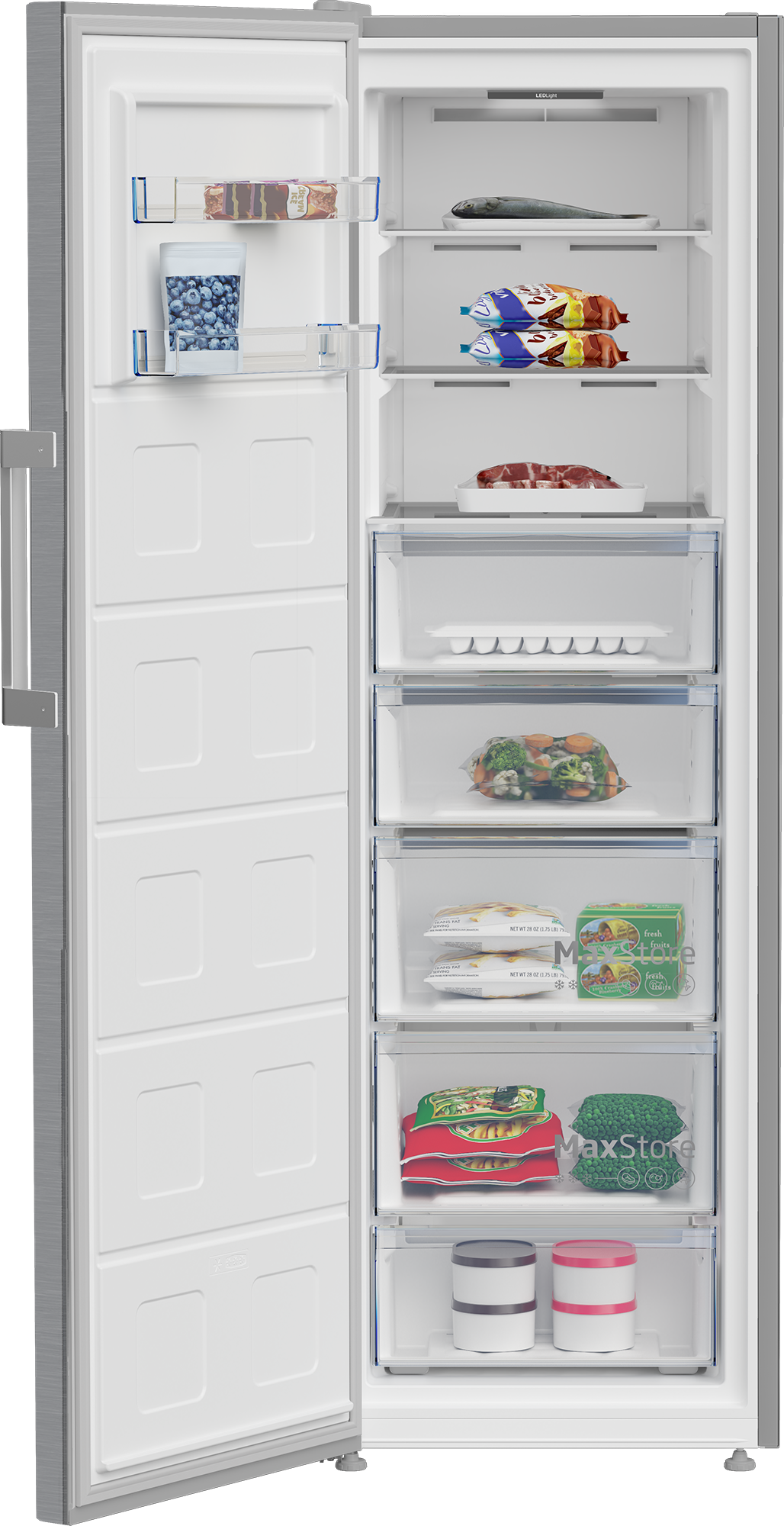 BEKO REF TWIN SILVER 365L/286L RLNE451XB+RFNE451XB – Image 5